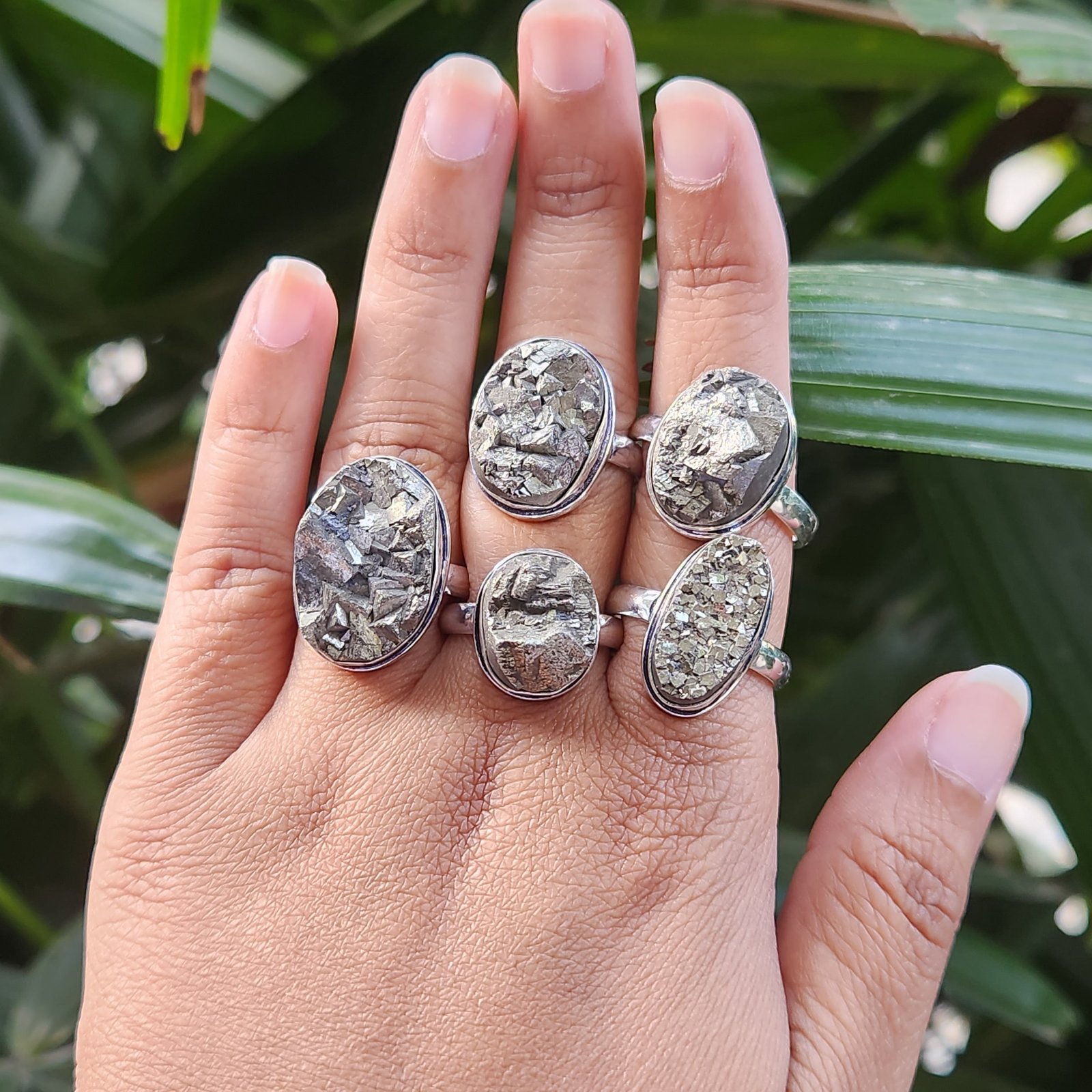 Pyrite Raw Adjustable Rings for Abundance & Money Attract - Image 2