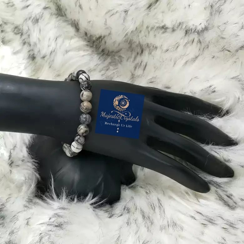 Natural Picasso Jasper Beads Bracelet for Renew Old Friendship & Promote Weight Loss - Image 4
