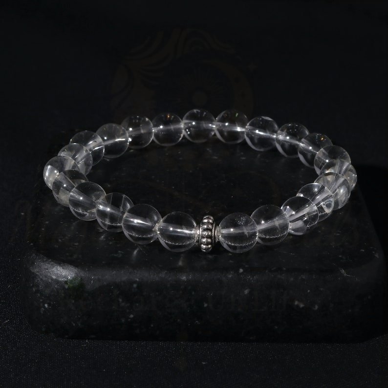 Clear Quartz Beaded Bracelet For Wealth, Health & Prosperity - Image 4