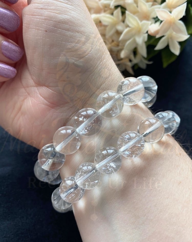 Clear Quartz Beaded Bracelet For Wealth, Health & Prosperity - Image 6