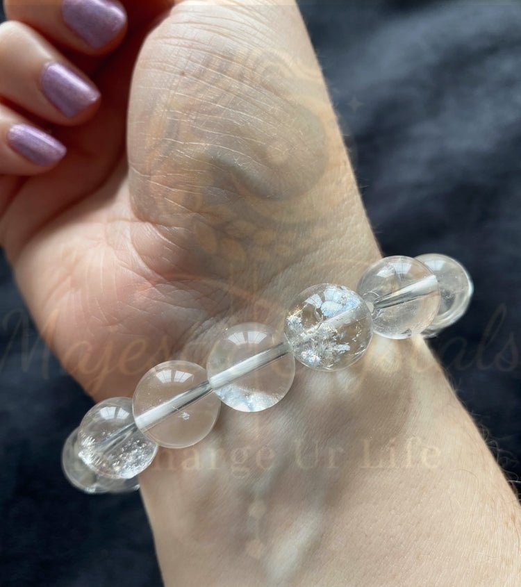 Clear Quartz Beaded Bracelet For Wealth, Health & Prosperity - Image 5