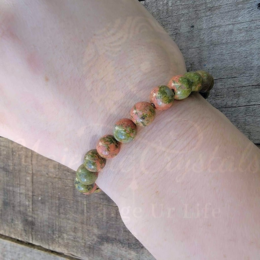 Unakite Beaded Bracelet For Grows Hair & Stimulates Healthy Pregnancy - Image 3