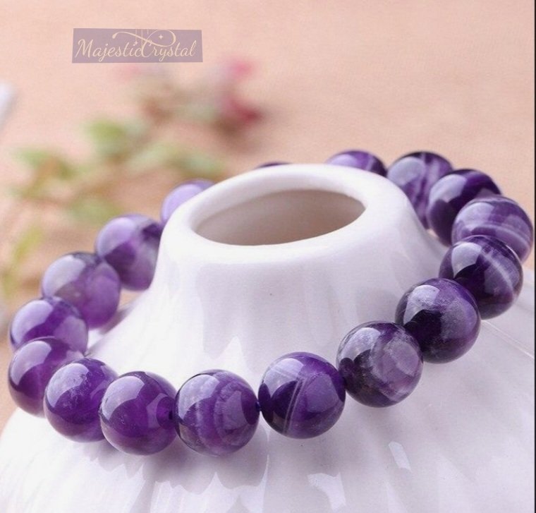 Amethyst Beaded Bracelet For Students Education, Studies, Sharp Mind, Memory & Concentration