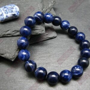 Sodalite Beaded Bracelet For Protection From Electro Stress, Over Emotional