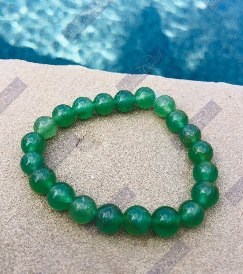 Green Jade Beaded Bracelet Brings Calm, Peace And Serenity