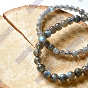 Labradorite Beaded Bracelet For Prevents Excessive Loss Of Energy & Protects Anxiety, Depression, Stress & Sadness