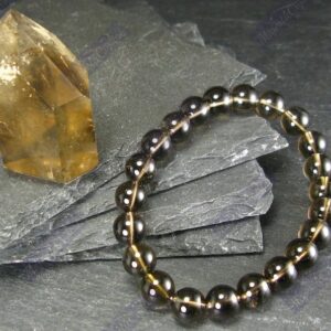 Smoky Quartz Beaded Bracelet For Negativity Neutralizer