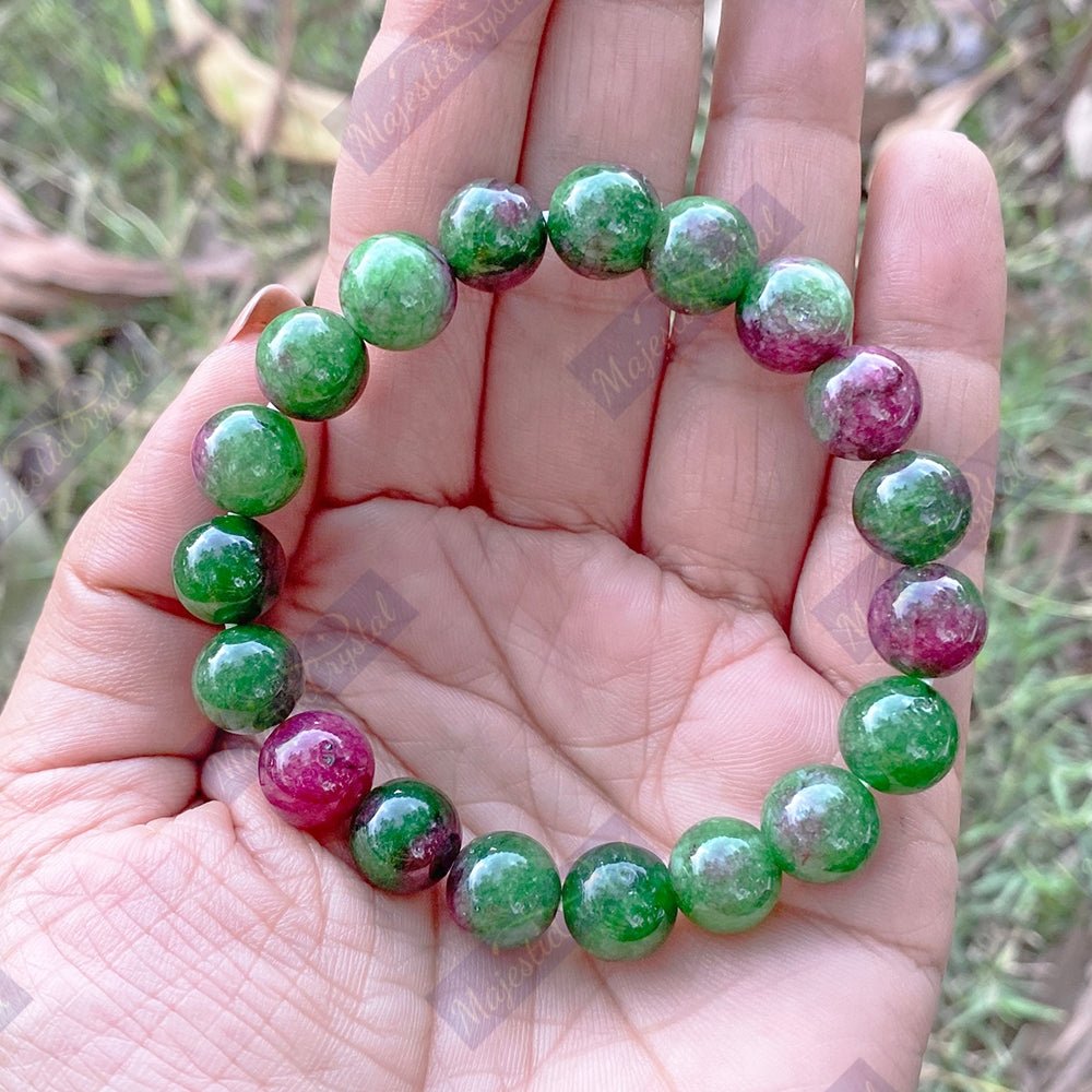 Ruby Zoisite Beaded Bracelet For Creativity & Positivity