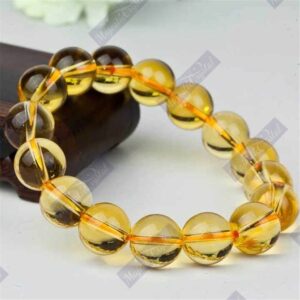 Citrine Beaded Bracelet For Financial Luck, Wealth Creativity & Succsess Growth