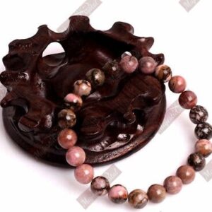 Rhodonite Beaded Bracelet For Emotional Shock and Panic Reiki Healing Crystals