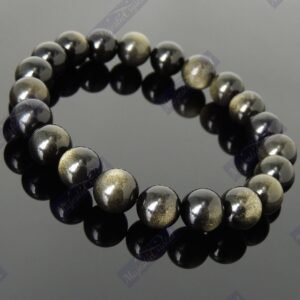 Golden Obsidian Beaded Bracelet For Sucsses