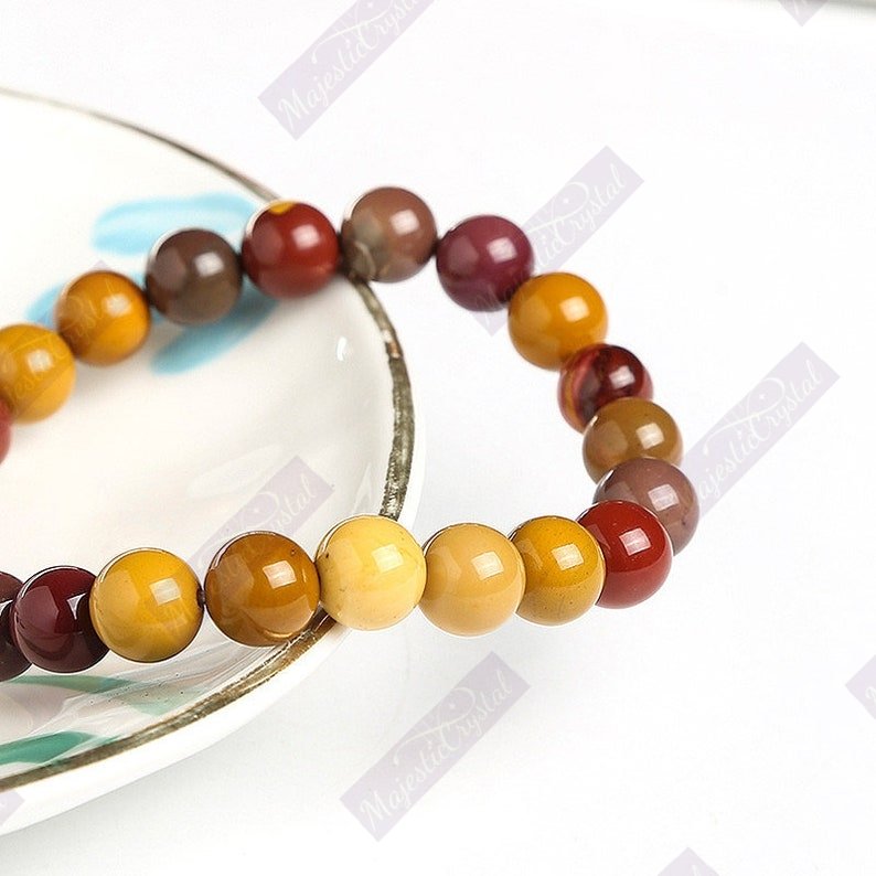Mookaite Jasper Beaded Bracelet For Personal Power, Self Development & Make Better Decision