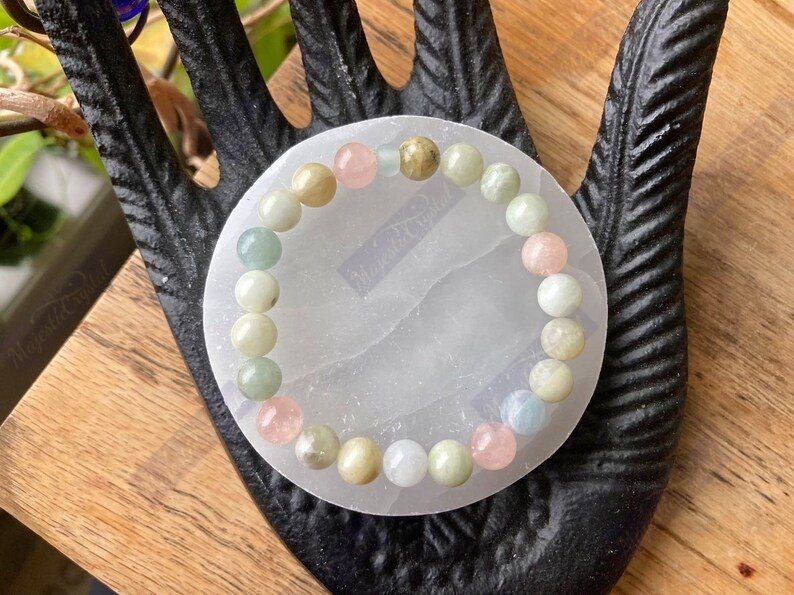 Morganite Beaded Bracelet For Kills Worries, Brings Success &Changes Psychology