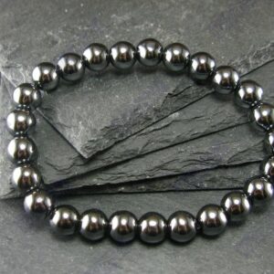 Hematite Beaded Bracelet For Protective, Confidence, Focus & Stability