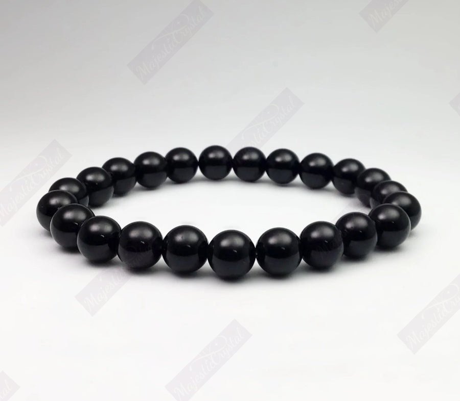 Black Agate (Hakik) Beaded Bracelet For Protects From All Negative Influences & Helps In Fulfilling All Basic Needs - Image 3