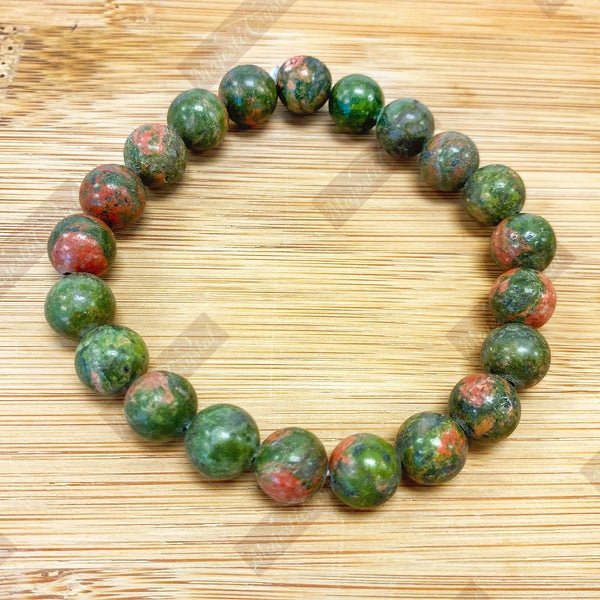 Unakite Beaded Bracelet For Grows Hair & Stimulates Healthy Pregnancy
