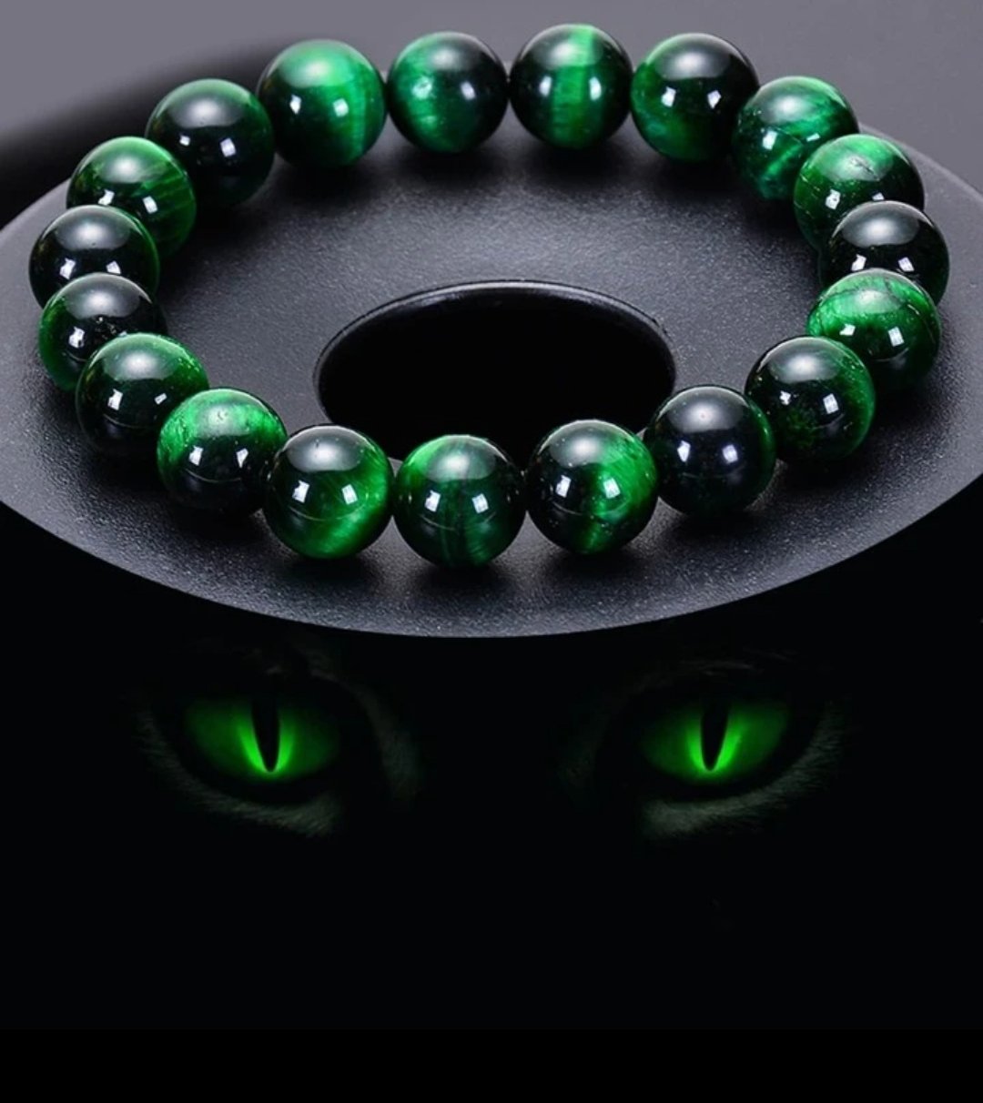 Green Tiger Eye Beads Bracelet For Succses in Exams, Fulfil Wishes, Profits In Gambling
