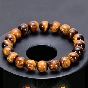 Tiger Eye Beaded Bracelet For Strength, Courage & Confidence