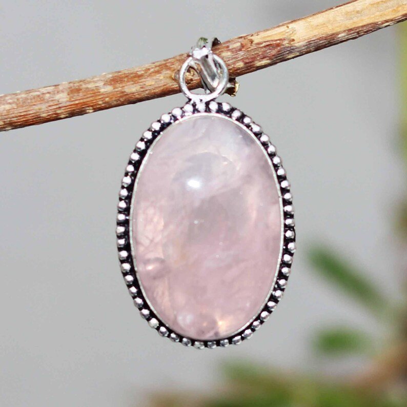 Rose Quartz Pendant For Uncinditional Love & Improve Friendship