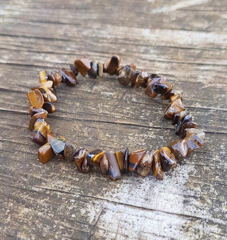 Tiger Eye Chips Bracelet For Strength, Courage & Confidence - Image 4