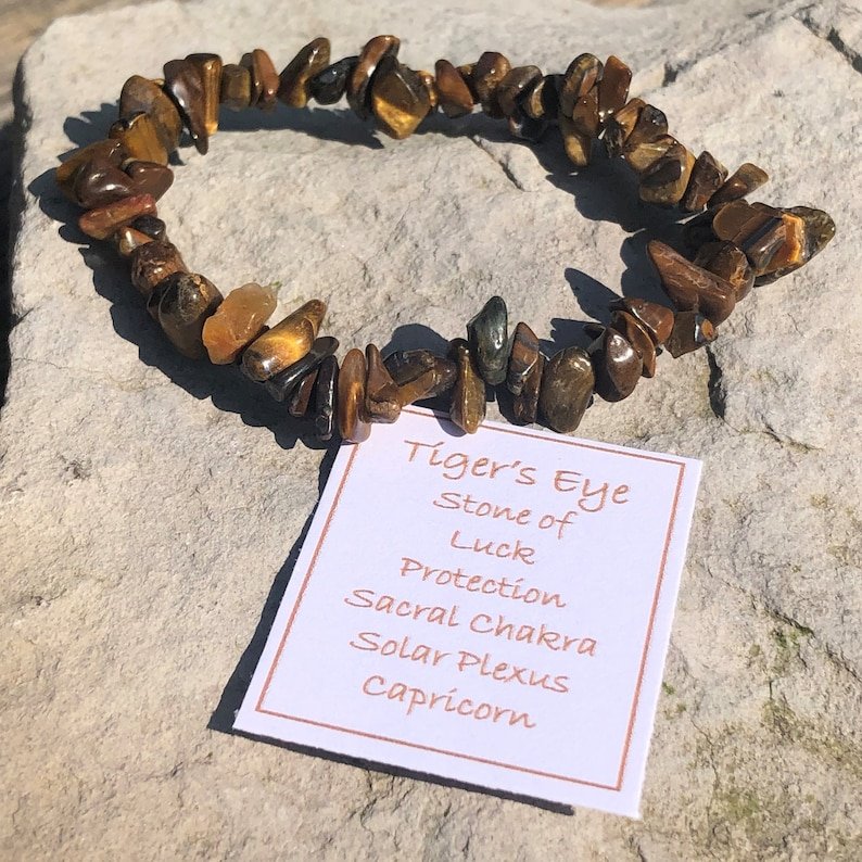 Tiger Eye Chips Bracelet For Strength, Courage & Confidence - Image 3