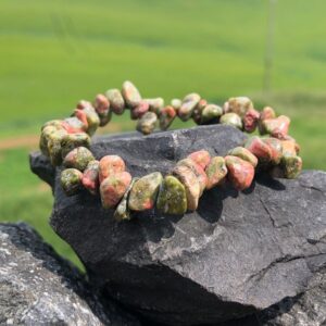Unakite Chips Bracelet For Grows Hair & Stimulates Healthy Pregnancy