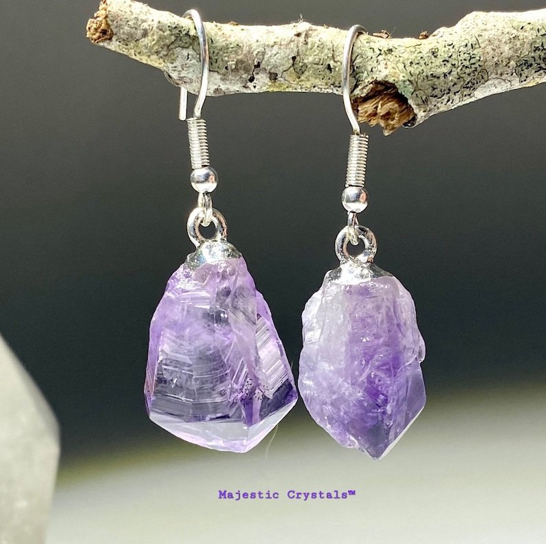 Amethyst Ear Rings For Students Education, Studies, Sharp Mind, Memory & Concentration