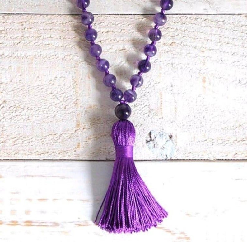 Amethyst Beads Mala For Students Education, Studies, Sharp Mind, Memory & Concentration - Image 3