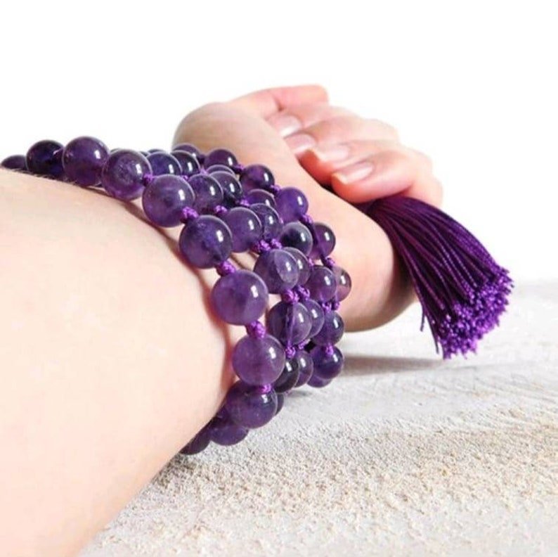Amethyst Beads Mala For Students Education, Studies, Sharp Mind, Memory & Concentration - Image 4