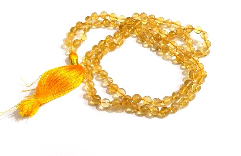 Citrine Beads Mala For Financial Luck, Wealth Creativity & Succsess Growth - Image 6