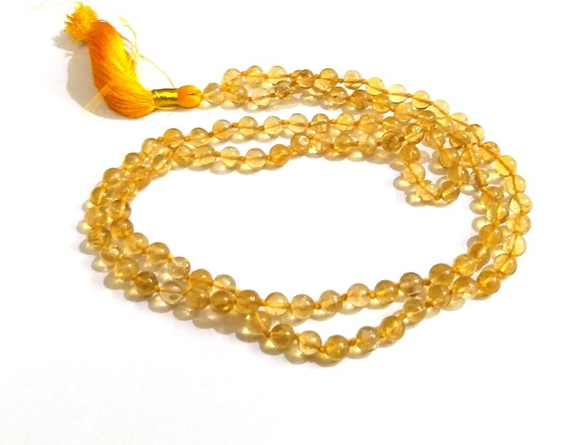 Citrine Beads Mala For Financial Luck, Wealth Creativity & Succsess Growth - Image 4