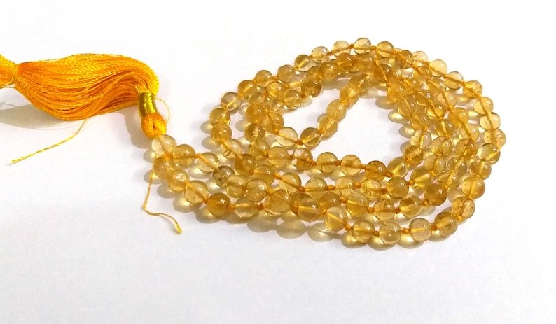 Citrine Beads Mala For Financial Luck, Wealth Creativity & Succsess Growth - Image 2