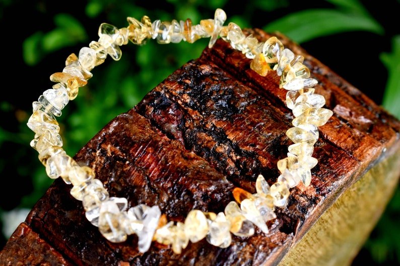 Citrine Chips Bracelet For Financial Luck, Wealth Creativity & Succsess Growth