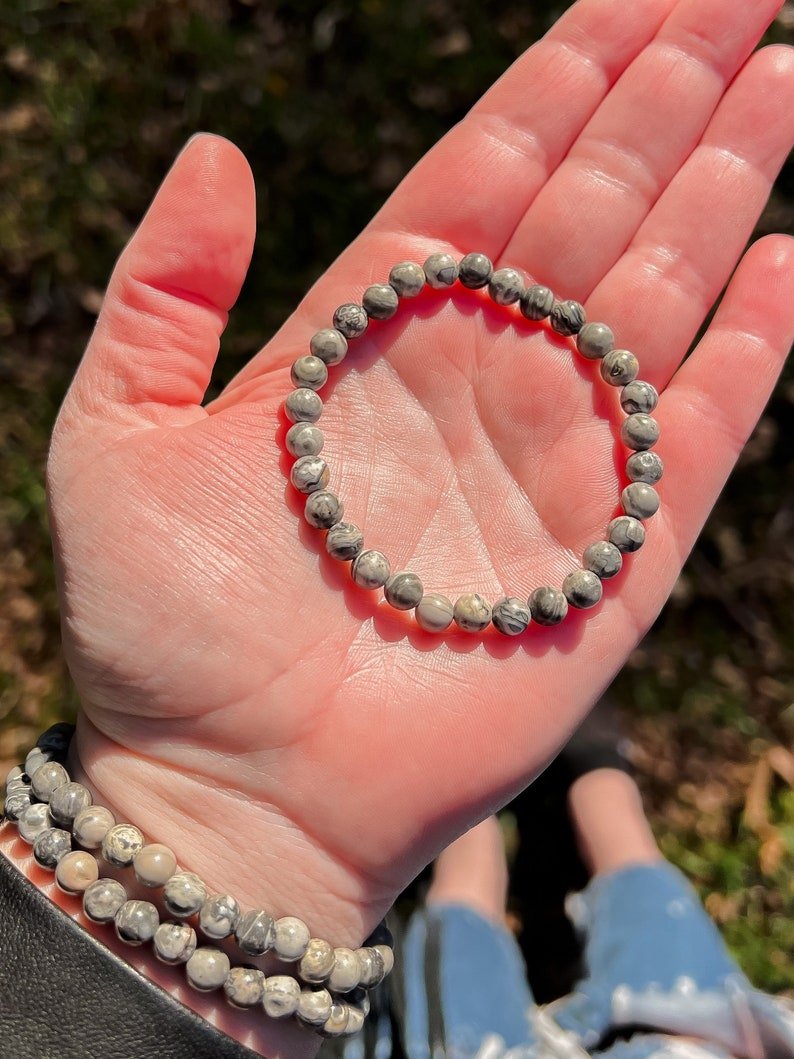 Natural Picasso Jasper Beads Bracelet for Renew Old Friendship & Promote Weight Loss - Image 6