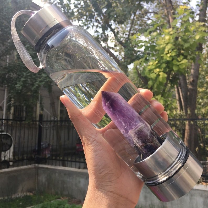 Amethyst Infused Bottle For Students Education, Studies, Sharp Mind, Memory & Concentration