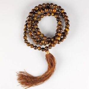 Tiger Eye Beads Mala For Strength, Courage & Confidence