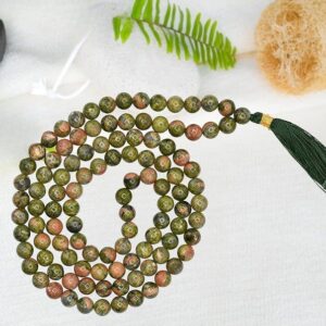 Unakite Beads Mala For Grows Hair & Stimulates Healthy Pregnancy