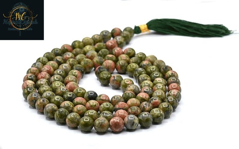 Unakite Beads Mala For Grows Hair & Stimulates Healthy Pregnancy - Image 2