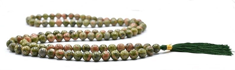 Unakite Beads Mala For Grows Hair & Stimulates Healthy Pregnancy - Image 6